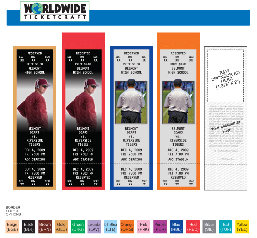 high school tickets