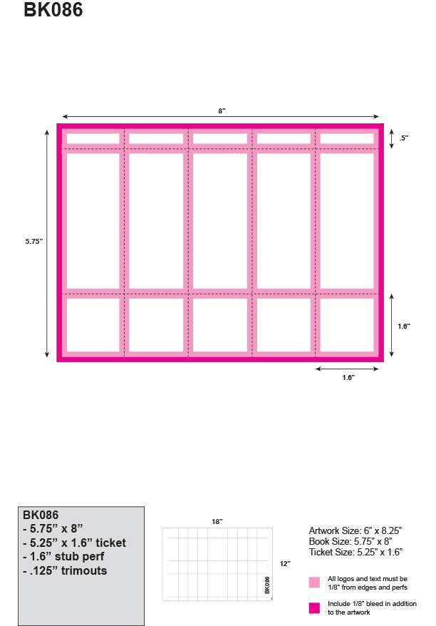 season book die templates ticket stub size